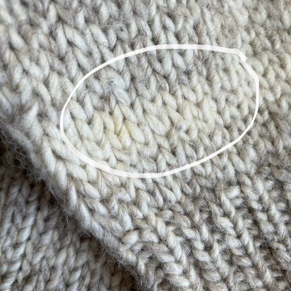 Derek Lam 10 Crosby Sz M Wool Alpaca Blend Chunky Knit Oversized Cardigan Cream - Picture 13 of 16